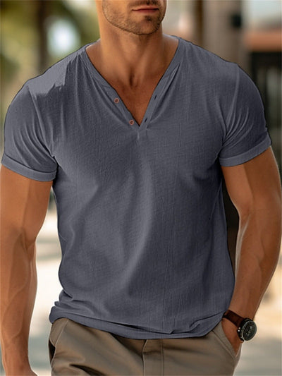 Damon – Herren T-Shirt für den Sommer mit kurzen Ärmeln in einfarbigem Design