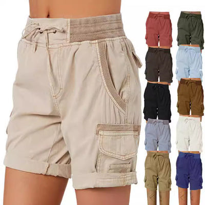Damen Cargo Shorts Sommer Freizeitmode mit Taschen – Bequeme Outdoor Bermudashorts