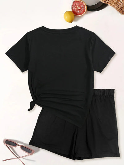 Lyra – Lässiges Zweiteiliges Set Mit Grafik Drucken