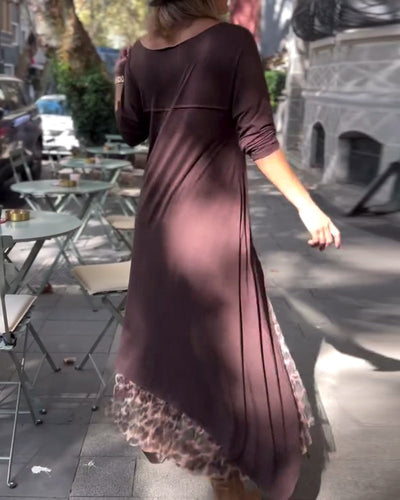 RAFFAELLA | Asymmetrisches Kleid mit langen Ärmeln und Tüll-Effektrock für einen eleganten und einzigartigen Look