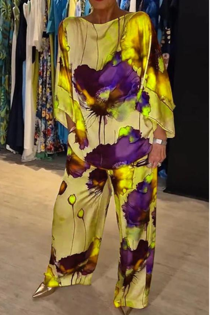 Jade Elegantes Zweiteiliges Set mit Farbakzent für Damen