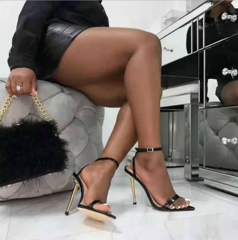 Louise – Spitz zulaufende Stiletto High Heel Sandalen für Damen im Sommer