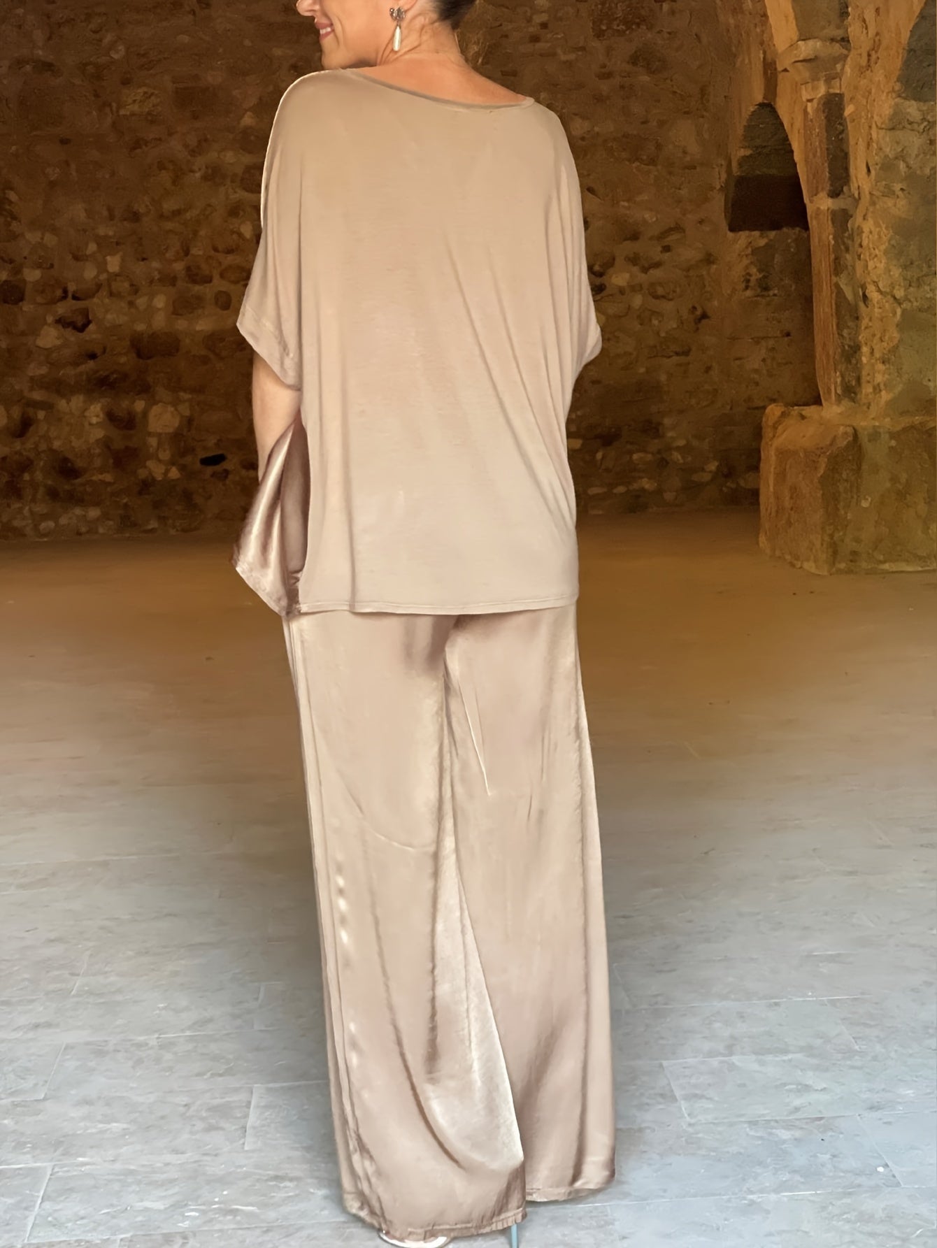 Ashlee - Elegantes Zweiteiliges Satz Mit Kurzen Ärmeln