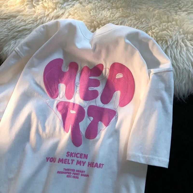 Eddie – Modisches Kurzarm-T-Shirt mit Herzdruck