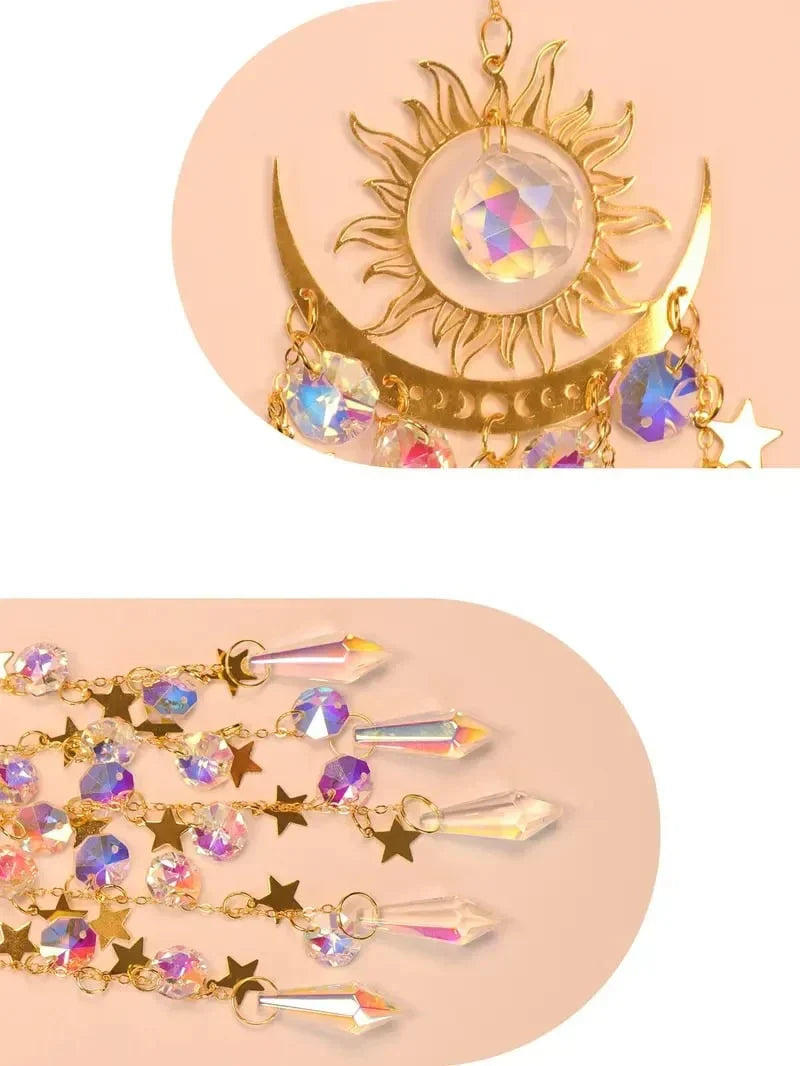 Glowcraft – Sonnen Und Mond Anhänger Kristall Lichtornamente