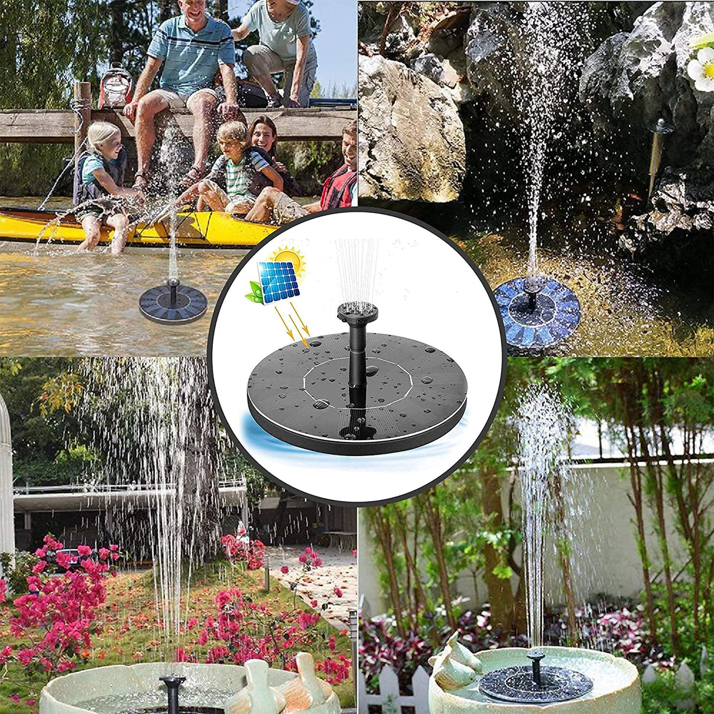 Flowy™ - Solar-Wasserpumpe Schwimmender Springbrunnen