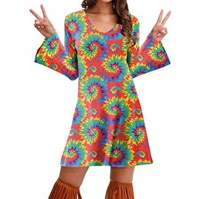 Susan – Hippie Kleid mit Druck
