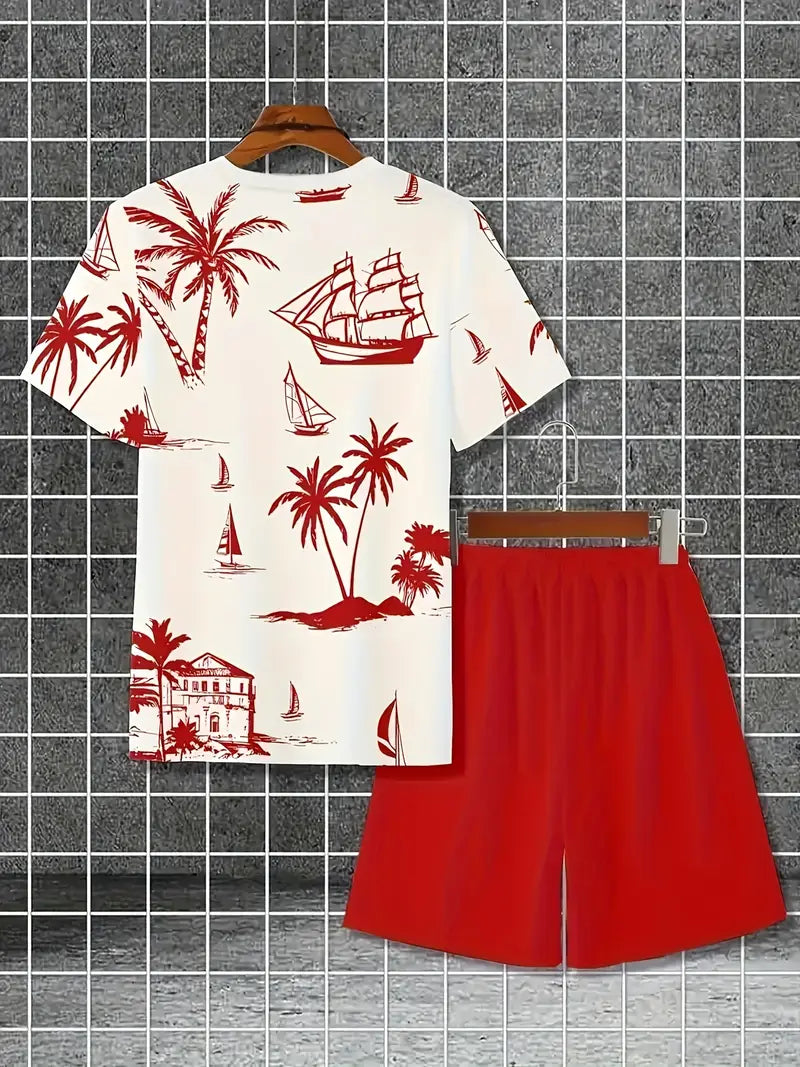 Barea – Elegant Sommer Zweiteilig Gedruckt  Set