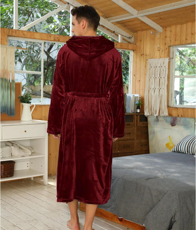 Lucas | Ultra Soft Fleece Bademantel mit Kapuze