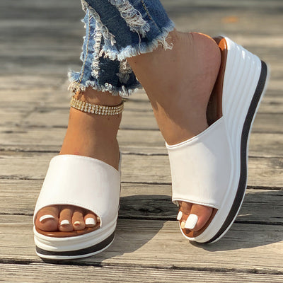 Anna – Modische Sommer-Sandalen mit Fischmund-Design und hohen Absätzen