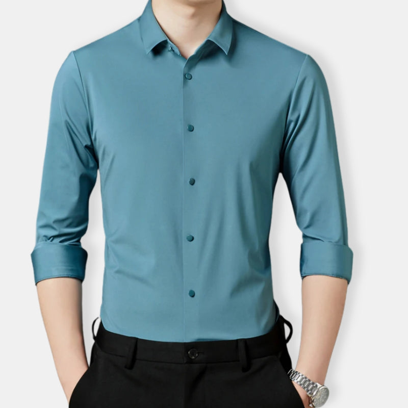 Herren Schlanke Passform Hemd | Langarm