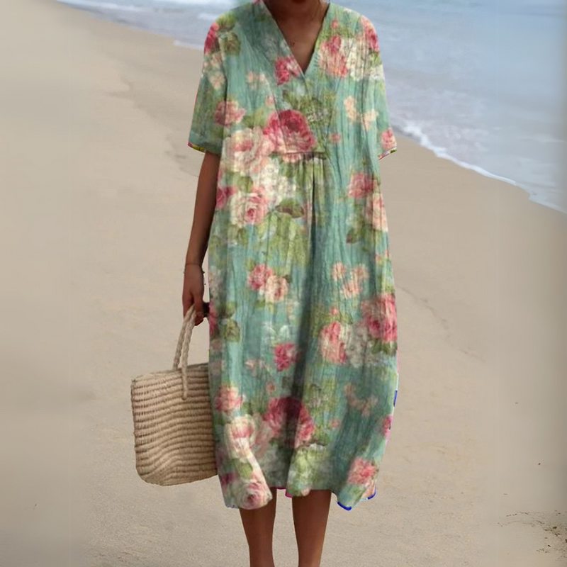 Lora - Bunt Geblümtes Sommerkleid