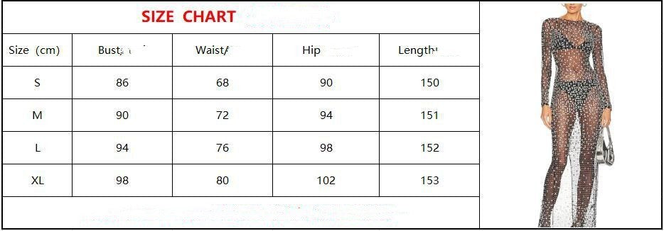 Jessica – Funkelnde Bluse mit langen Ärmeln und gespaltenem Kleid