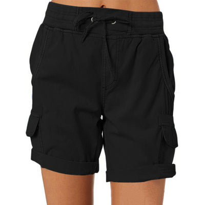 Damen Cargo Shorts Sommer Freizeitmode mit Taschen – Bequeme Outdoor Bermudashorts