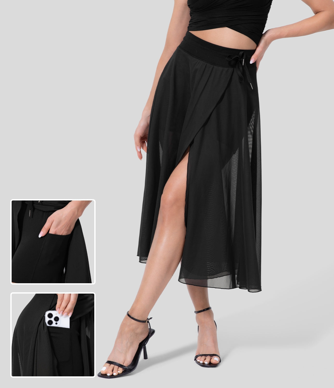 MIRAVO | 2-in-1 High-Waist Midi-Rock
