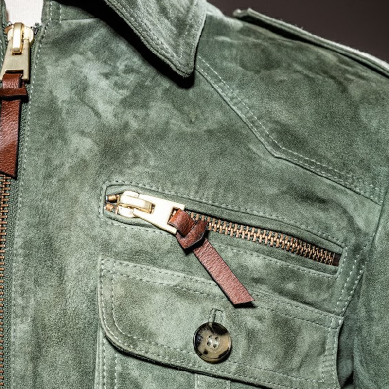 Marko | Revers Zipper Wildleder Jacke