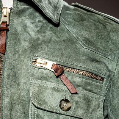 Marko | Revers Zipper Wildleder Jacke