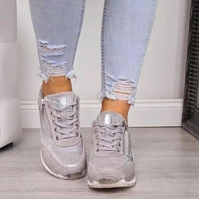 Damen Sneaker Freizeit Komfort Flache Turnschuhe Atmungsaktiv