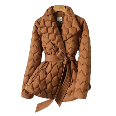 Janette – Elegante Damen-Steppjacke mit Taillengürtel