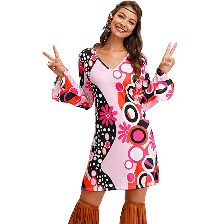 Susan – Hippie Kleid mit Druck