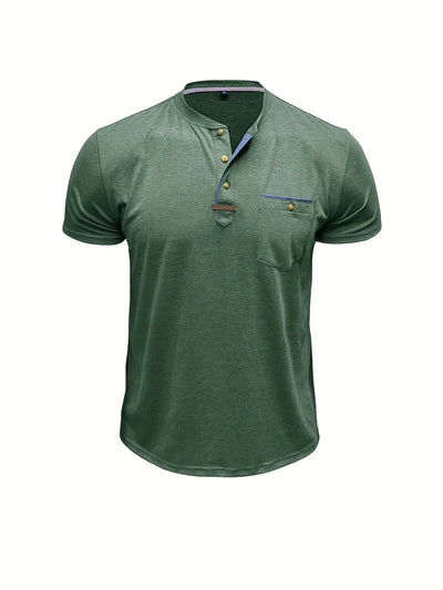 Saxon – Elegant Rundhalsausschnitt T Hemd Mit Tasche