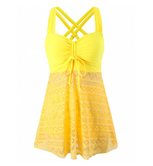 Damen Badeanzug mit Rock – Eleganter Einteiler für Strand und Pool