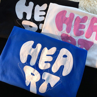 Eddie – Modisches Kurzarm-T-Shirt mit Herzdruck