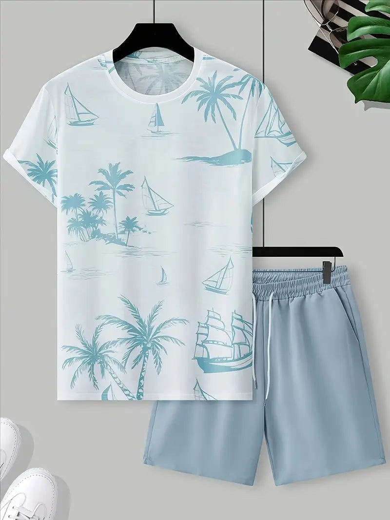 Barea – Elegant Sommer Zweiteilig Gedruckt  Set