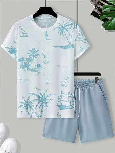 Barea – Elegant Sommer Zweiteilig Gedruckt  Set