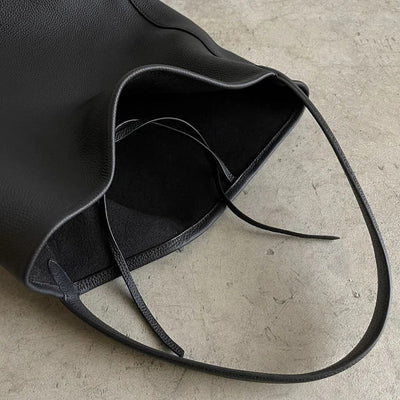 Große vegane Leder-Strandtasche – Braun, robust & stilvol