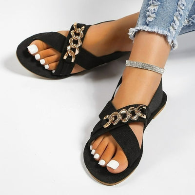 Gabrielle – Flache Sandalen aus veganem Leder für den Sommer