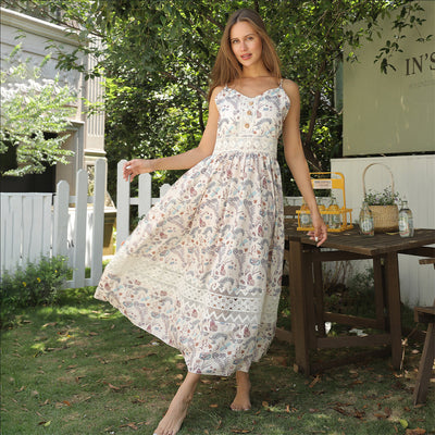 Alice – Ärmelloses Blumenkleid mit Trägern