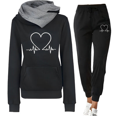 Zweiteiliges Heartbeat-Joggingset