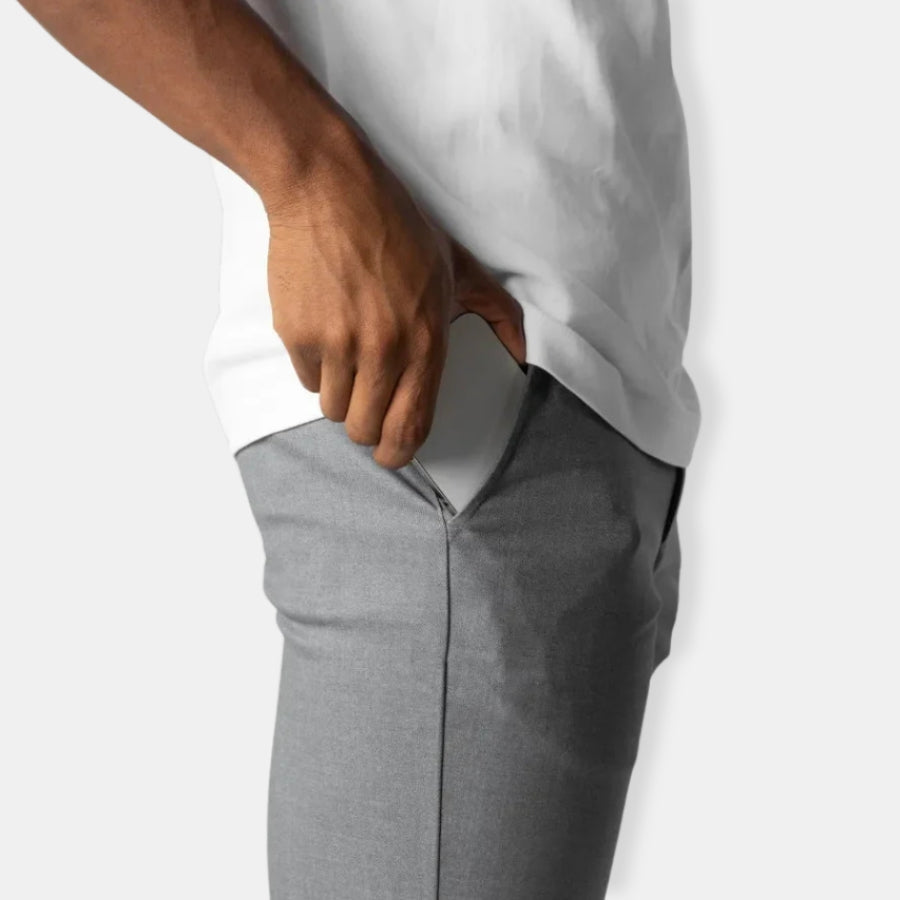 Herren Lässige Slim Fit Hose | Mit Seitentasche