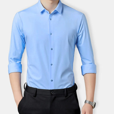 Herren Schlanke Passform Hemd | Langarm