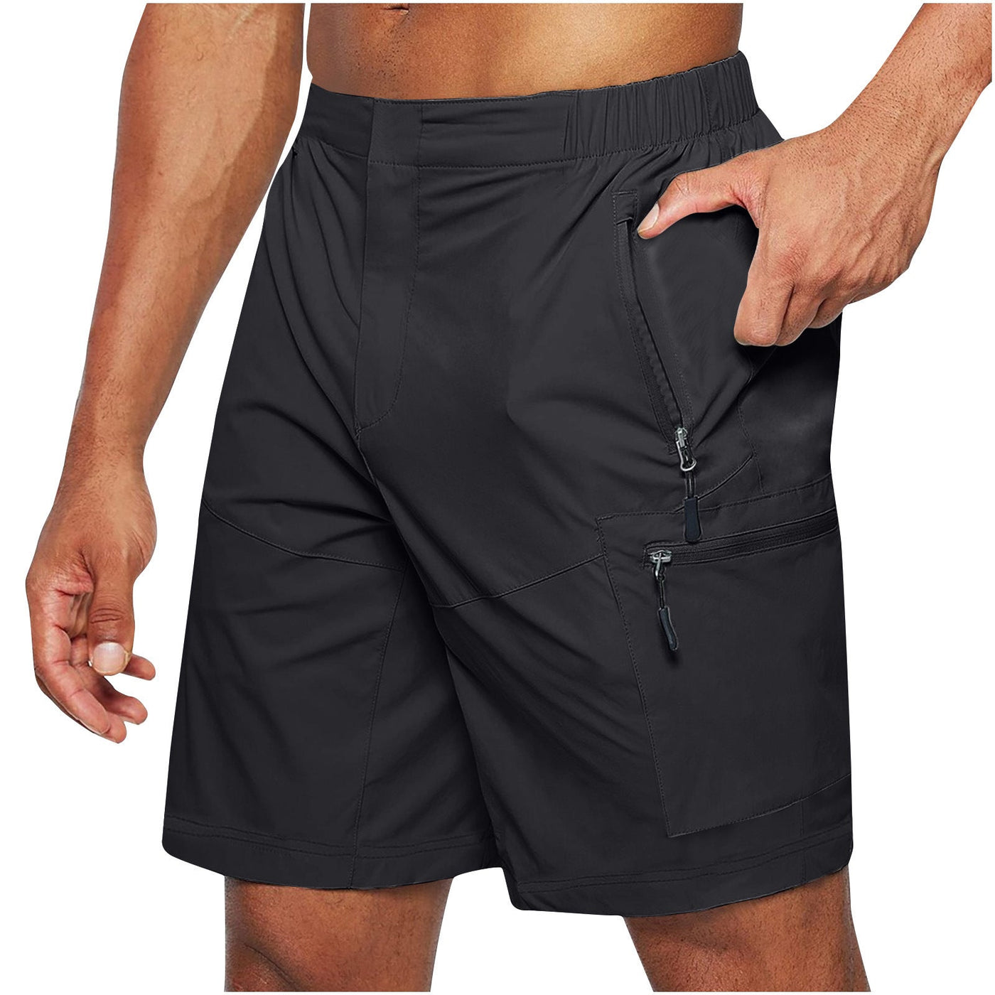 Jacob – Freizeitliche elastische Herren-Shorts mit Gürtelschlaufen für den Sommer