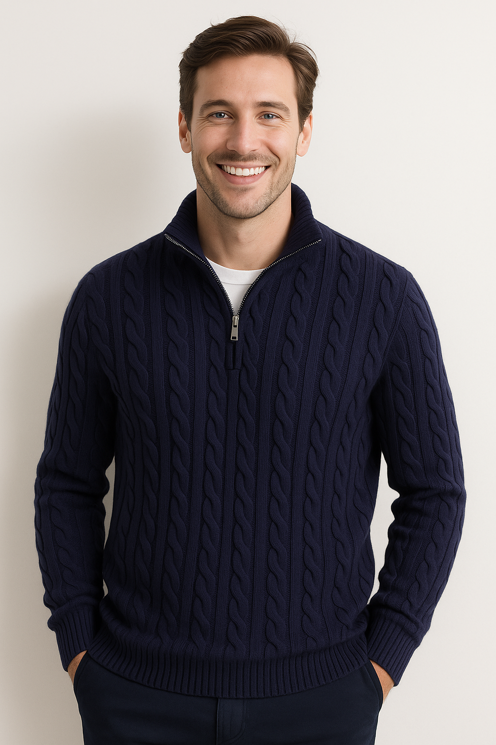 Anton Kabelstrickpullover