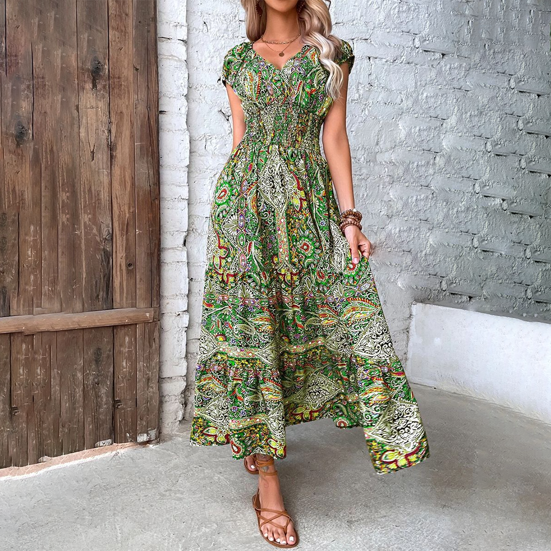 Boho Bedrucktes Ibiza Kleid