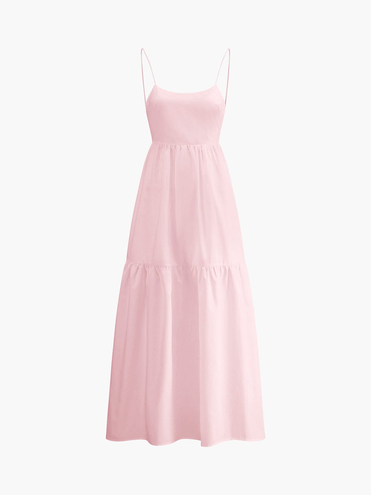 Rosa | Luftiges Maxikleid mit Spaghettiträgern – Sommerlicher Chic