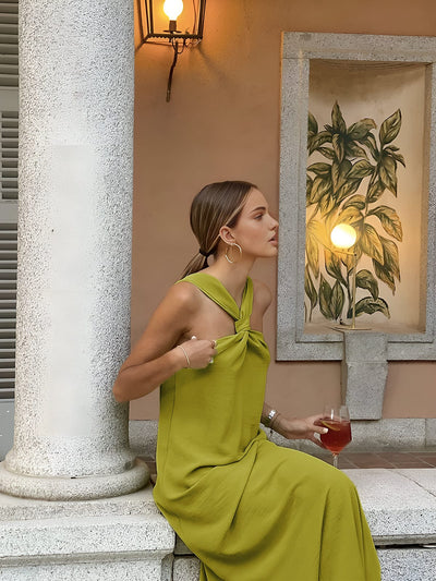 Franziska | Elegantes Halterneck-Maxikleid für stilvolle Auftritte