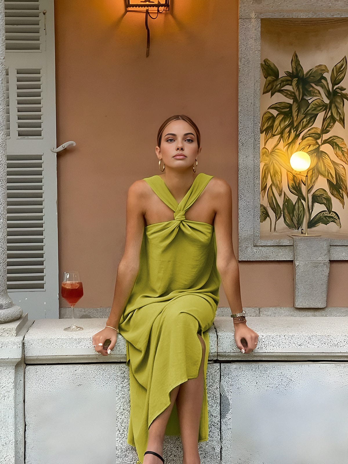 Franziska | Elegantes Halterneck-Maxikleid für stilvolle Auftritte