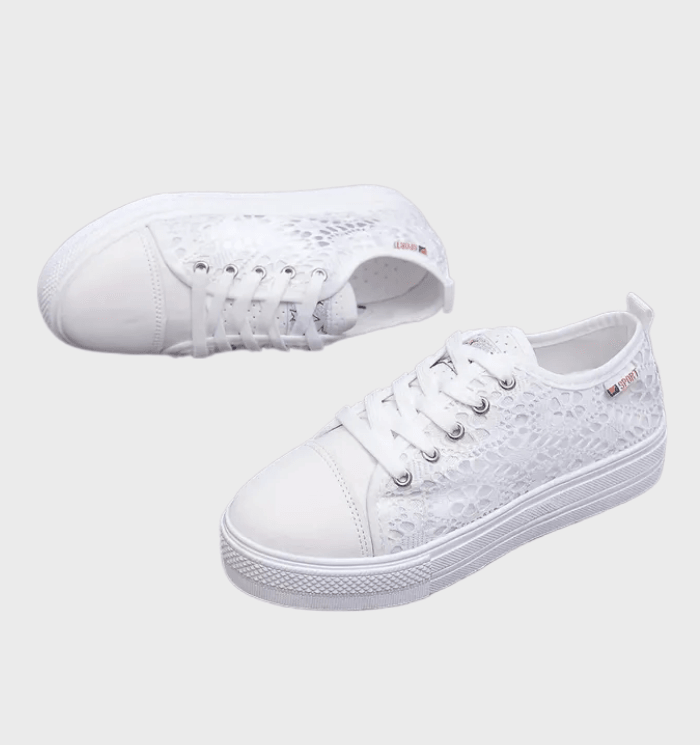 Alena Weiße Low Cut Sneakers zum Schnüren für Damen