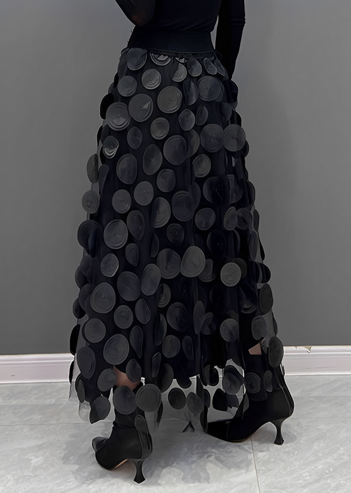 Peaches - Schwarzer gepunkteter Rock