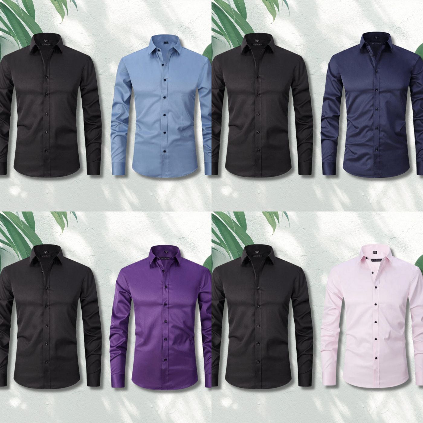 Daniel - Stretch Stretch-Anti-Falten-Hemd Weiß + Weiß