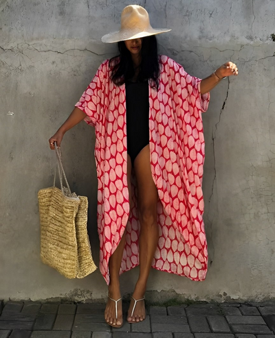 Resort Leinen Beach Kimono – Damen Leichter Strand‑Cover‑Up
