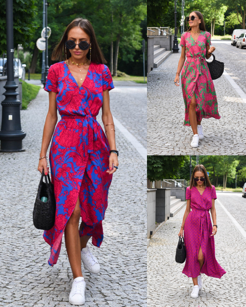 Elowen - Blumiges Taillenkleid