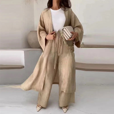 SOLÈNE - Luxuriöses 2-teiliges Strickjacken-Set für einen eleganten Look