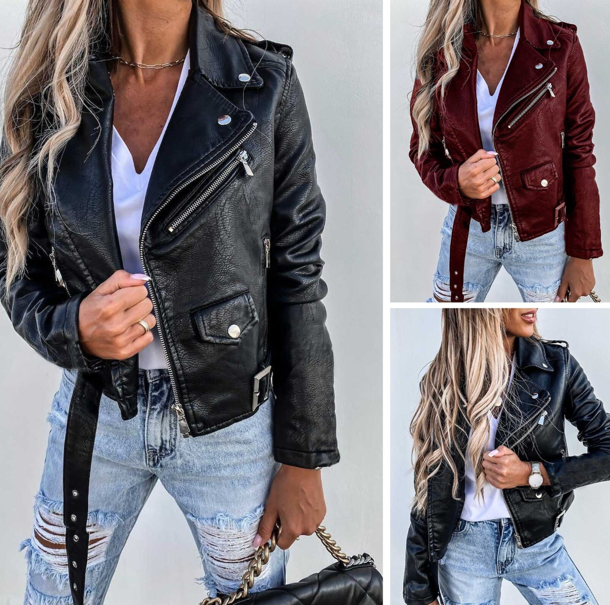Ella - Stylische und zeitlose Damen-Lederjacke.