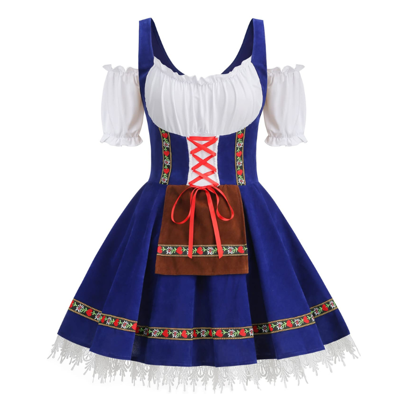 Blaues Oktoberfest Mini Dirndl