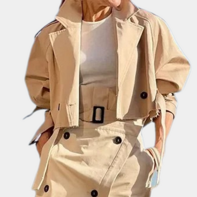 Elegantes Damen-Trenchcoat-Set für einen zeitlosen Look